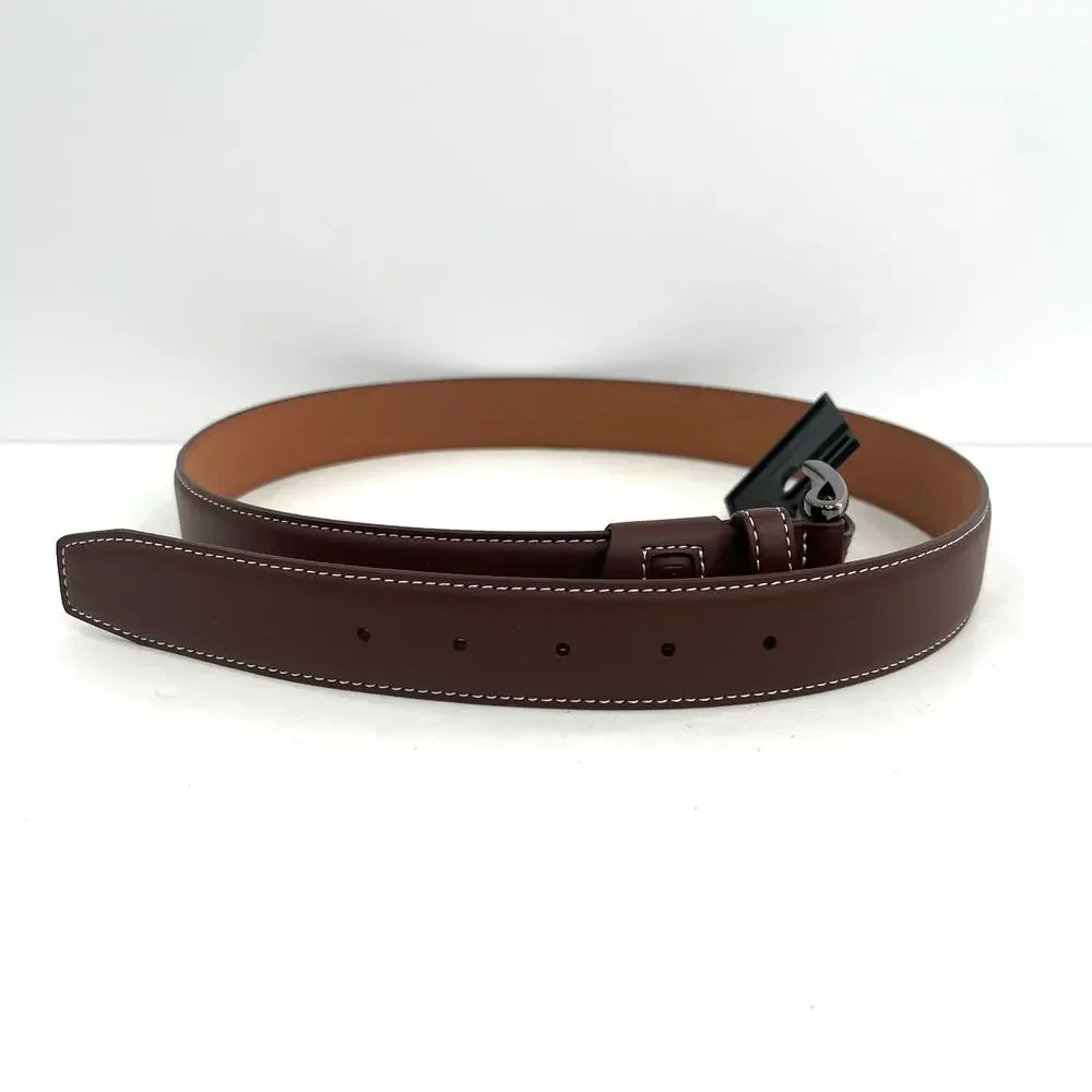 Nike double stitch logo square buckle men’s belt